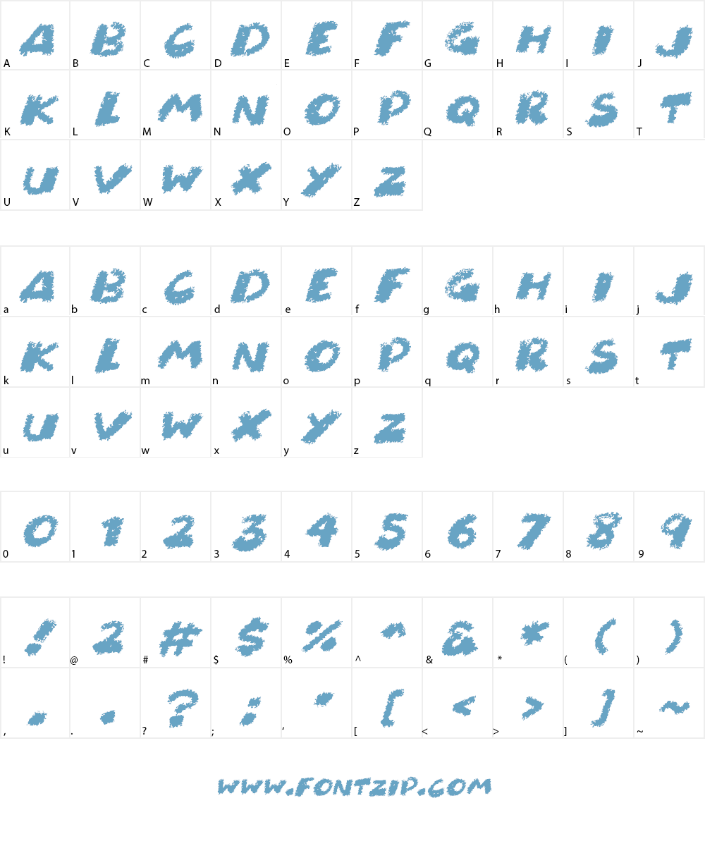 Chunky Chalk Font Character